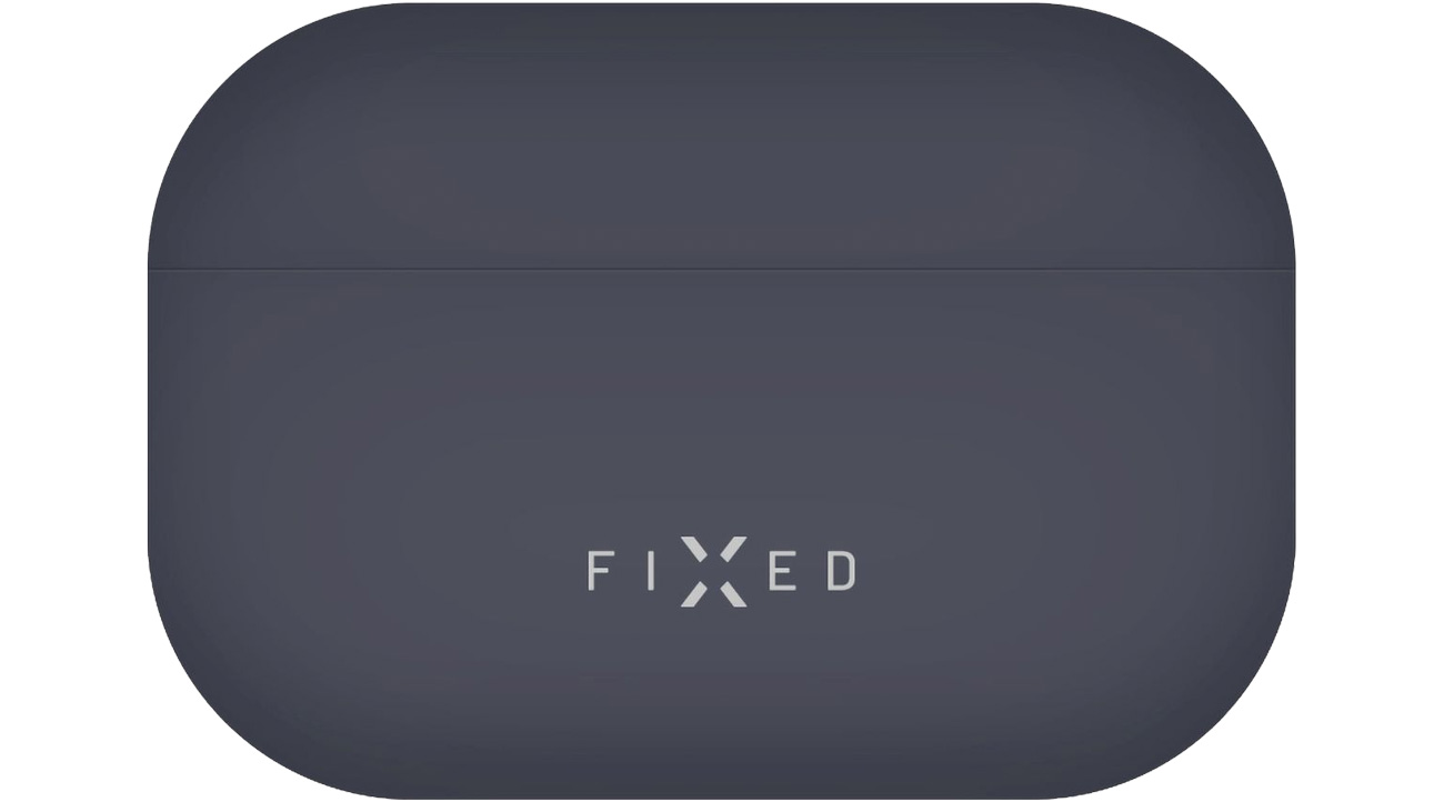 Schutzhülle FIXED Silky für Apple Airpods Pro Blau - Vorderansicht, geschlossen