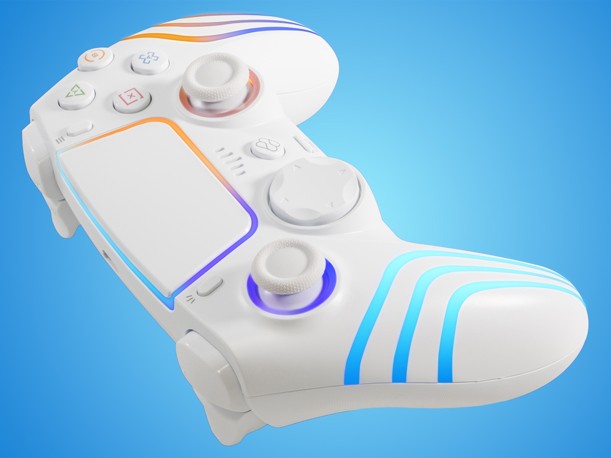 Controller FR-TEC FT0043 Arctic Weiß - Obenansicht, Grafik mit Hintergrund