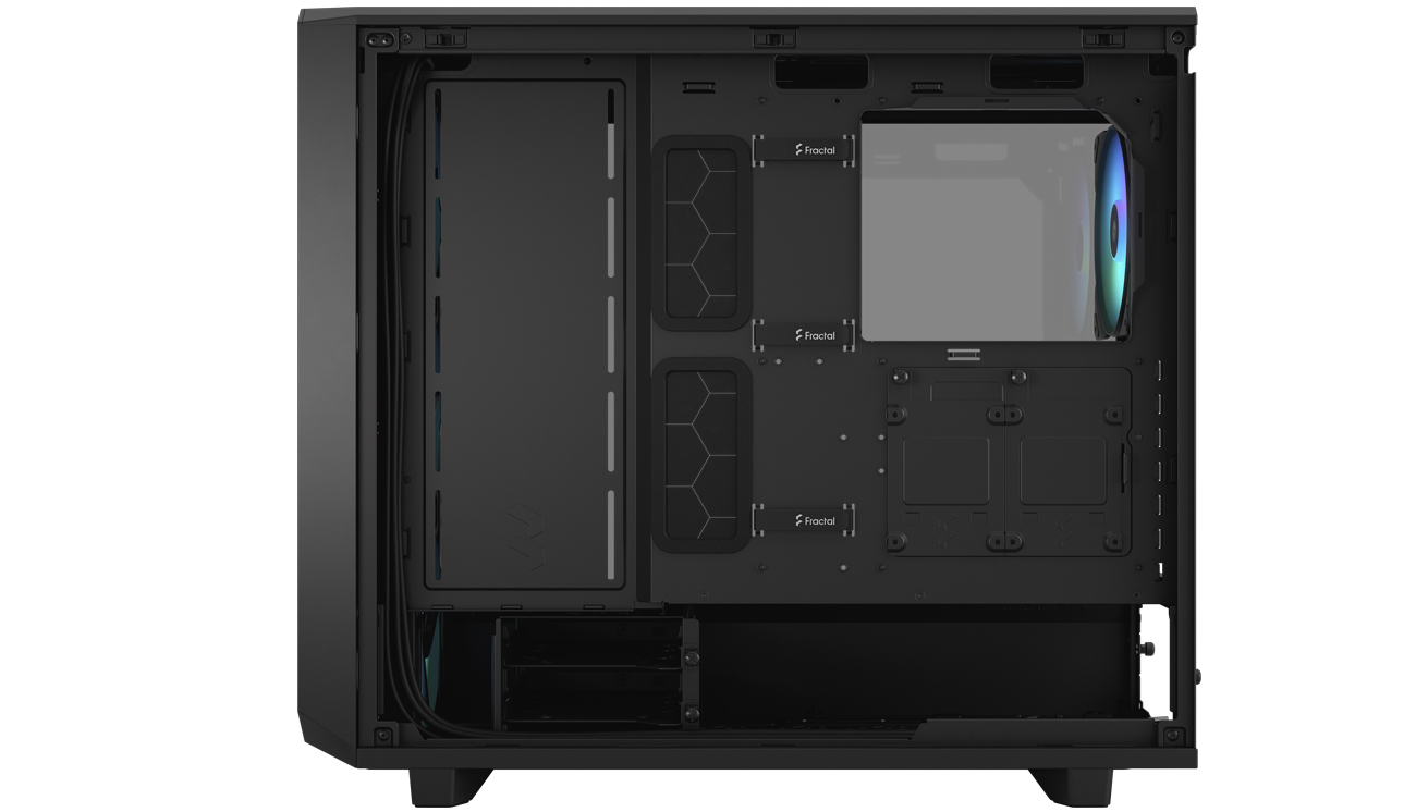 Fractal Design Meshify 2 Lite RGB Black TG Light Tint Gehäuse Inneres