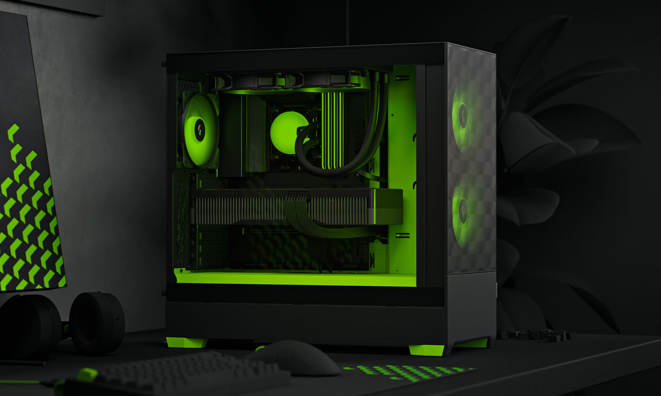 Fractal Design Pop Air RGB Green Core TG Clear Tint Gehäuse