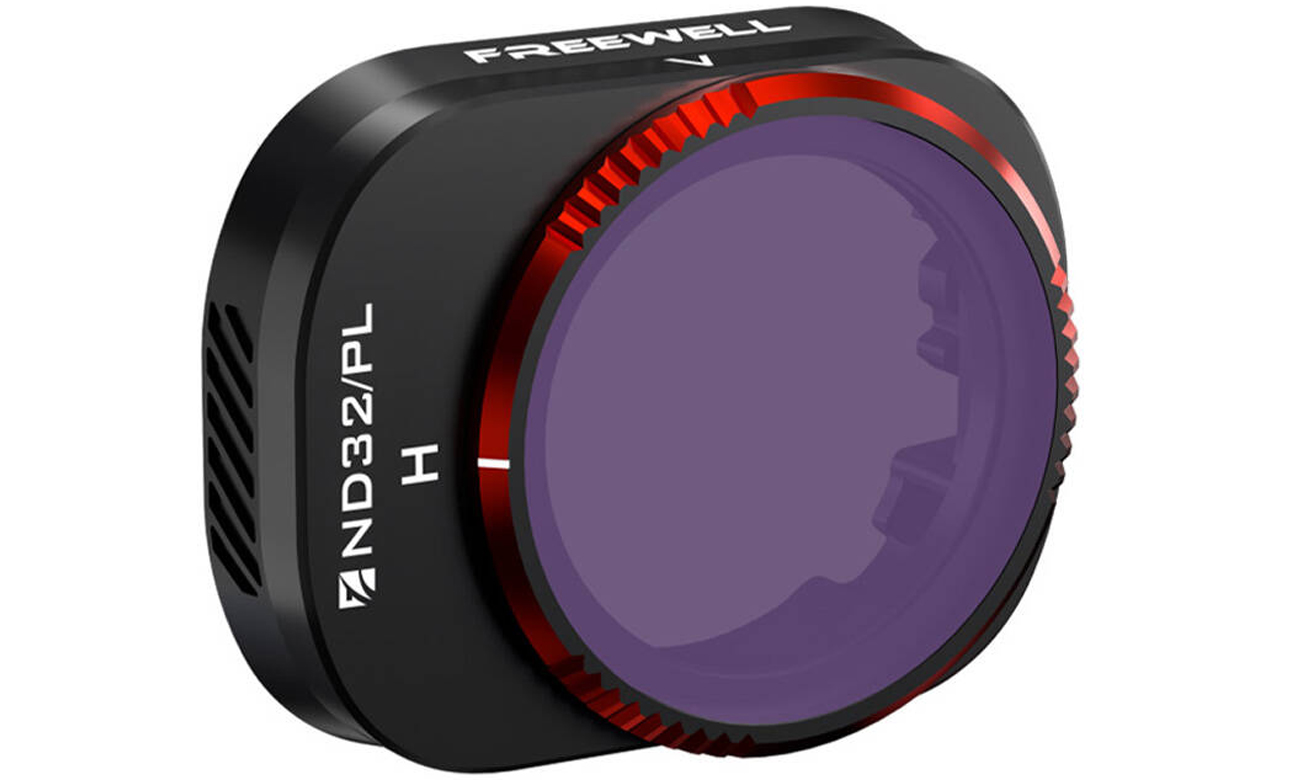 ND32/PL Freewell Filter für DJI Mini 4 Pro Drohne - Vorderansicht im Winkel
