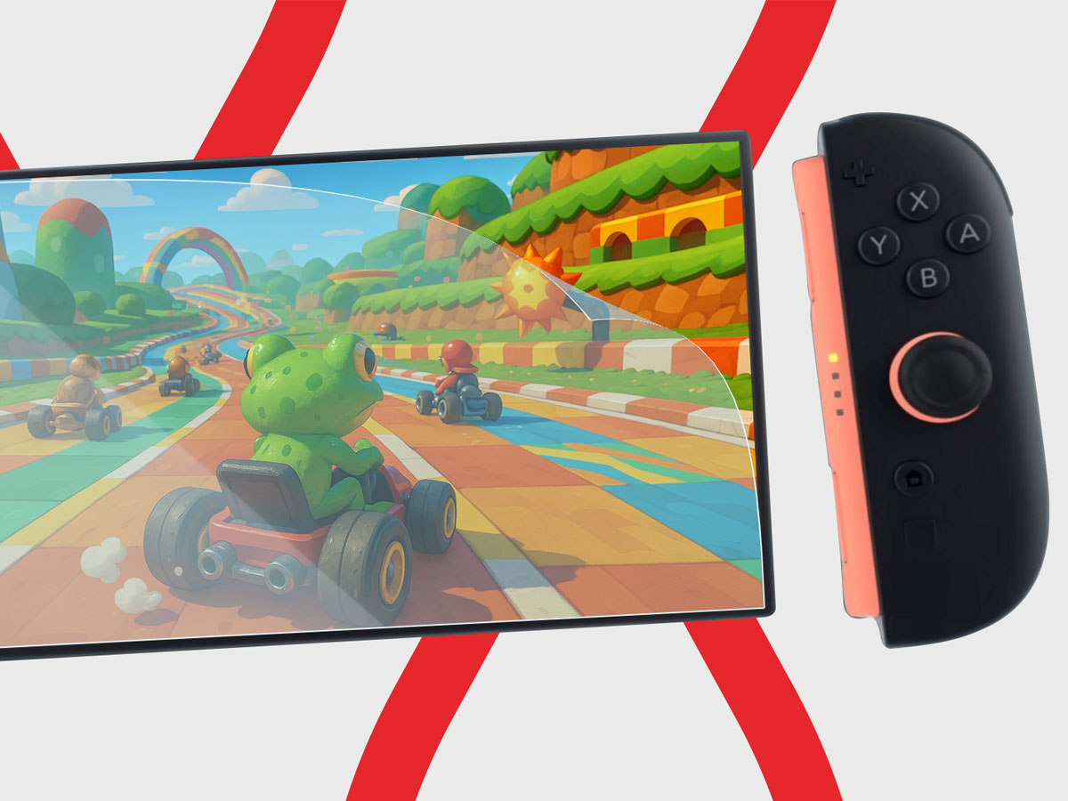 Etui FroggieX FX-NS2-AK1-B do Nintendo Switch 2 - Grafika szkło