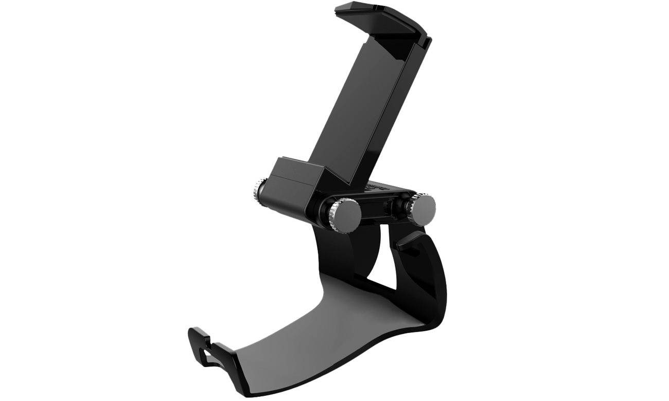 Telefonhalterung für DualSense-Controller (PS5) FroggieX FX-P5-CL-B - Vorderansicht im Winkel