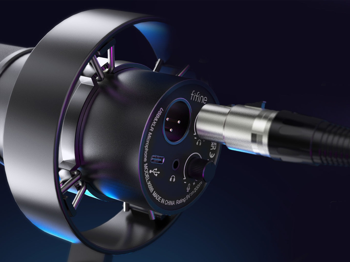 Fifine T688 Mikrofon-Set mit XLR- und USB-Stativ - Lifestyle-Grafik