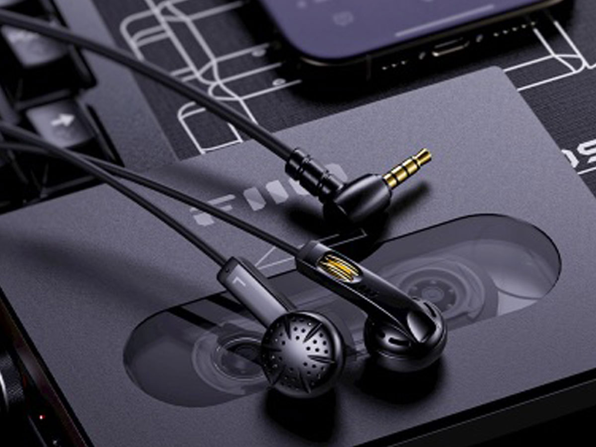 Kabelgebundene FiiO JF11 Kopfhörer mit Mikrofon Schwarz - Lifestyle Grafik