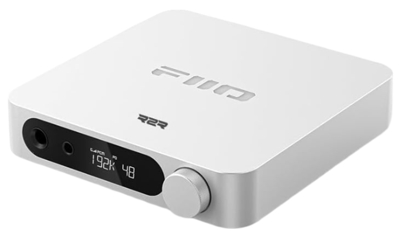 DAC Wandler FiiO K11 R2R Silber - Vorderansicht schräg