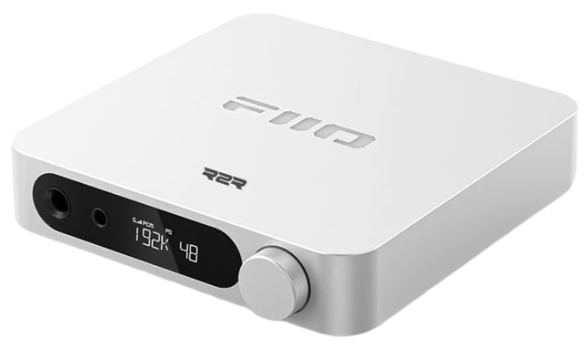 DAC Wandler FiiO K11 R2R Silber - Vorderansicht schräg