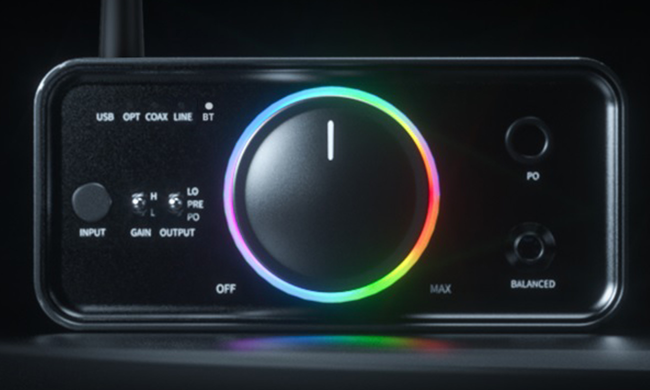 Stationärer Verstärker mit DAC-Funktion FiiO K7 BT - RGB-Anzeige