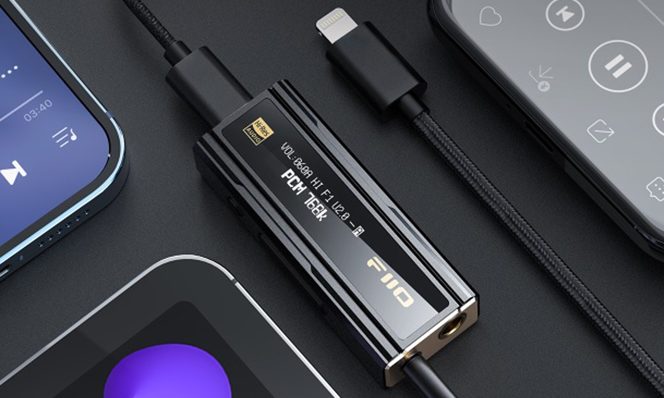 Tragbarer DAC mit Kopfhörerverstärker FiiO KA5 - Zubehör im Set