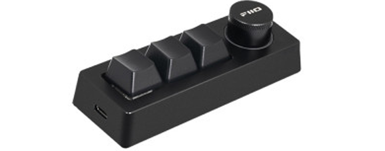 Klawiatura multimedialna FiiO KB1K - Widok od przodu pod kątem