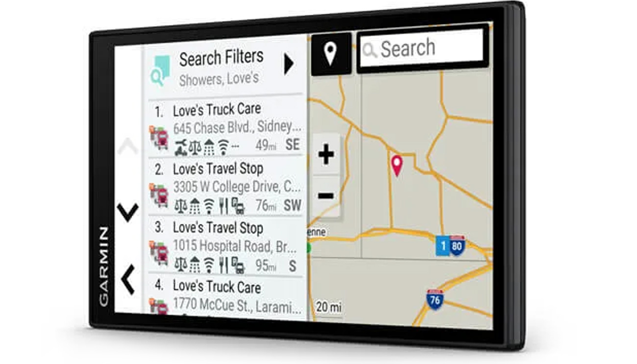 Garmin Dezl LGV610 MT-D LKW-Navigationssystem - Frontansicht seitlich