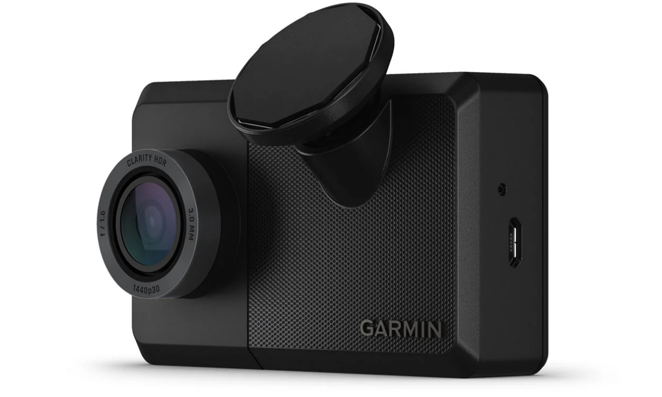 Garmin Dash Cam Live Autokamera - Frontansicht seitlich