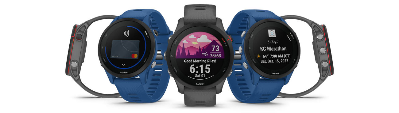 Zegarek sportowy Garmin Forerunner 255 popielaty