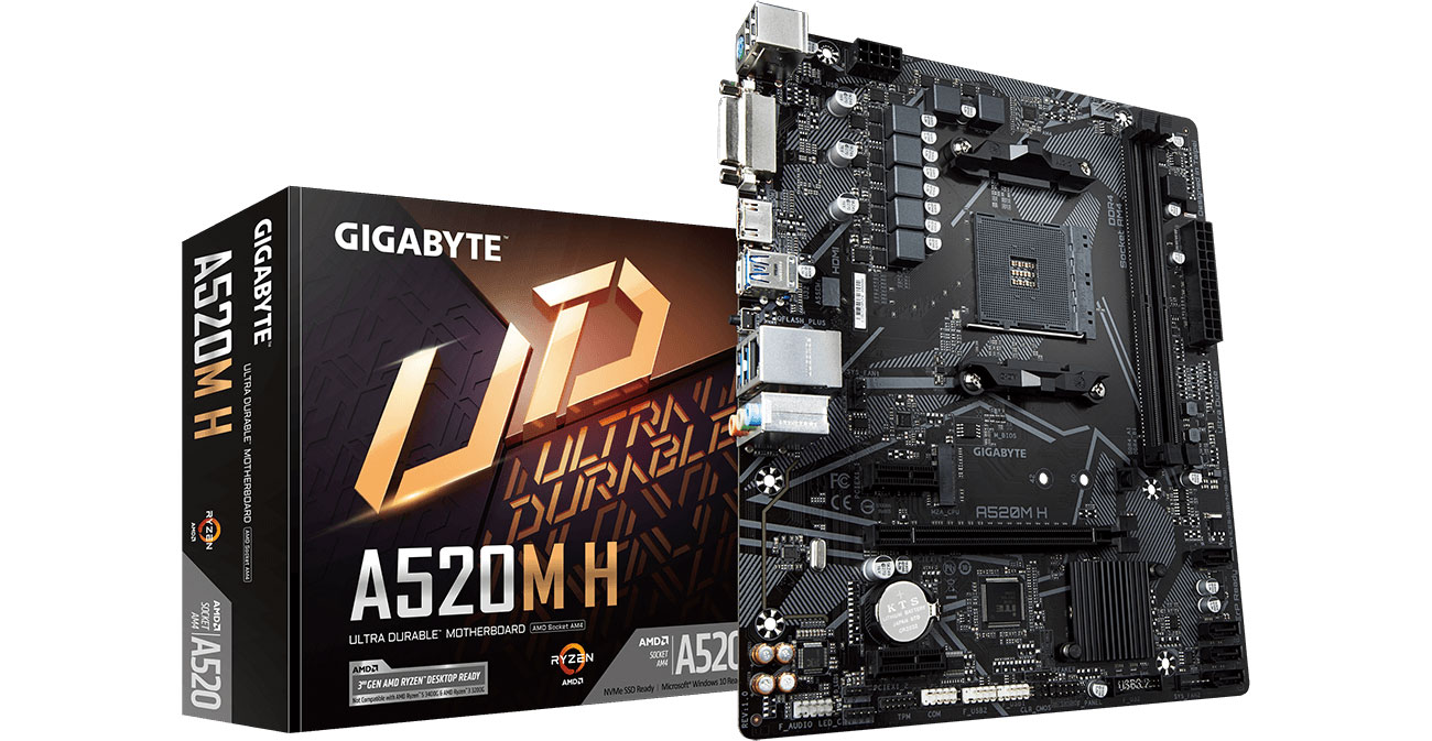 Płyta główna Socket AM4 Gigabyte A520M H
