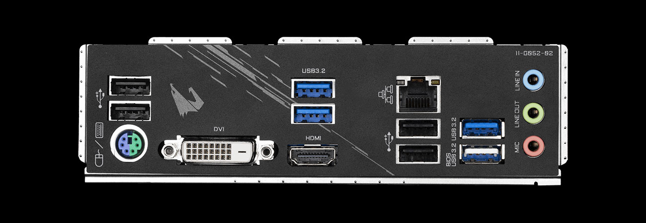 Gigabyte B550M AORUS ELITE - Anschlüsse