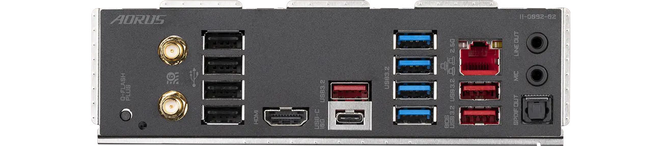 Gigabyte B650 AORUS PRO AX Porty