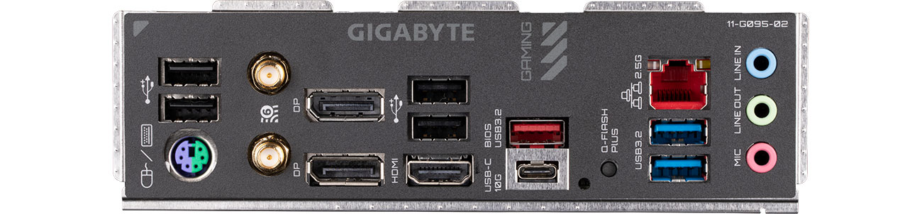 Gigabyte B650M GAMING X AX porty