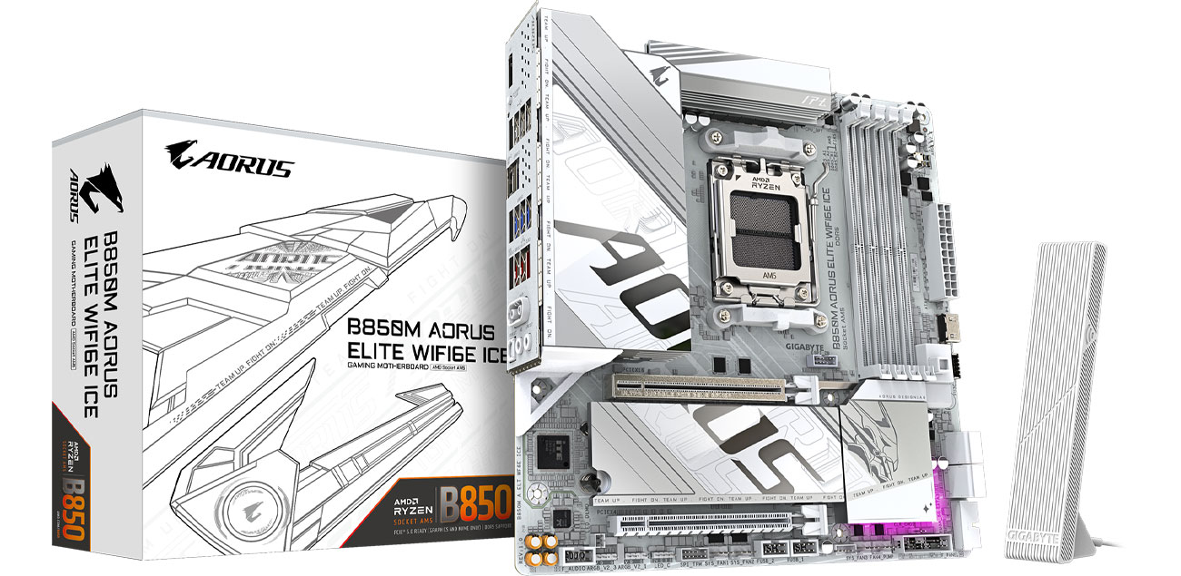 Gigabyte B850M AORUS ELITE WIFI6E ICE