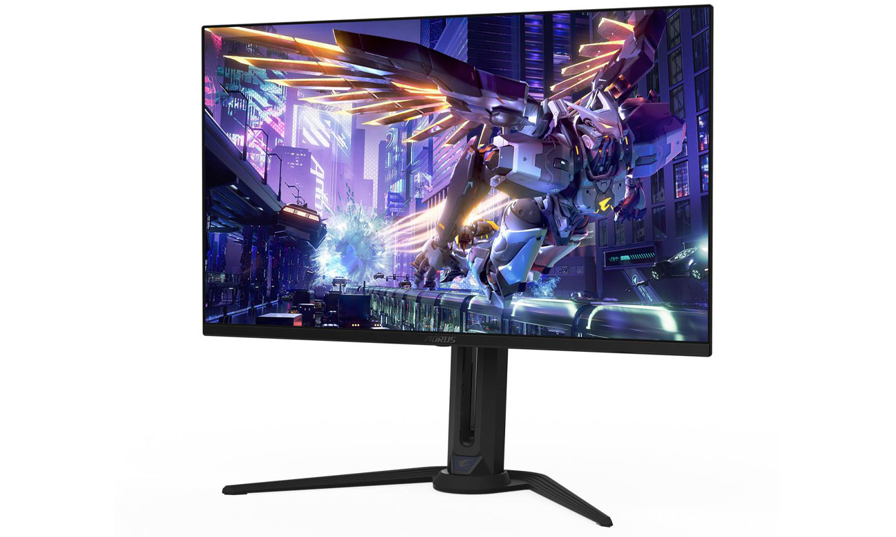 Gigabyte AORUS FO32U2P widok z przodu pod kątem