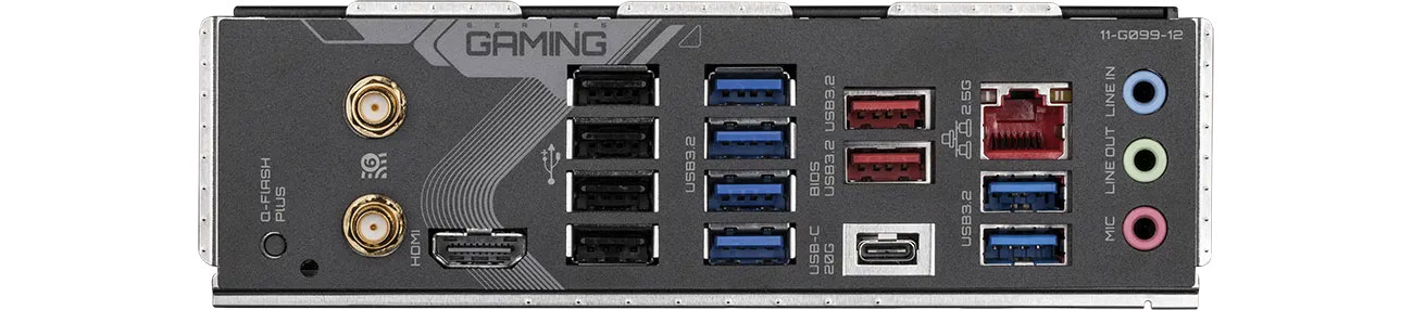 Gigabyte X670 GAMING X AX V2 Porty