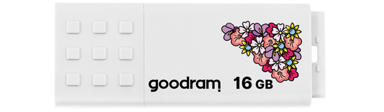 Pendrive GOODRAM 16 GB UME2 USB 2.0 spring white - Widok ogólny