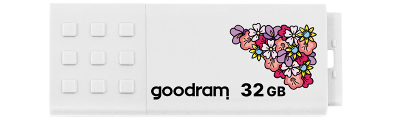 Pendrive GOODRAM 32 GB UME2 USB 2.0 spring white - Gesamtansicht