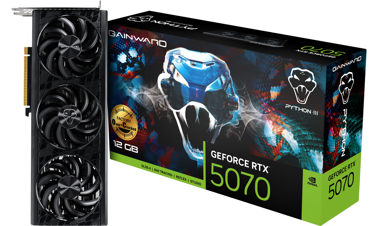 Gainward GeForce RTX 5070 Python III OC 12 GB GDDR7 DLSS4