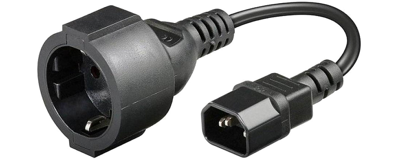 Netzkabel Gembird Netzadapter IEC 320 C14->SCHUKO(F) FÜR USV 15CM PC-SFC14M-01
