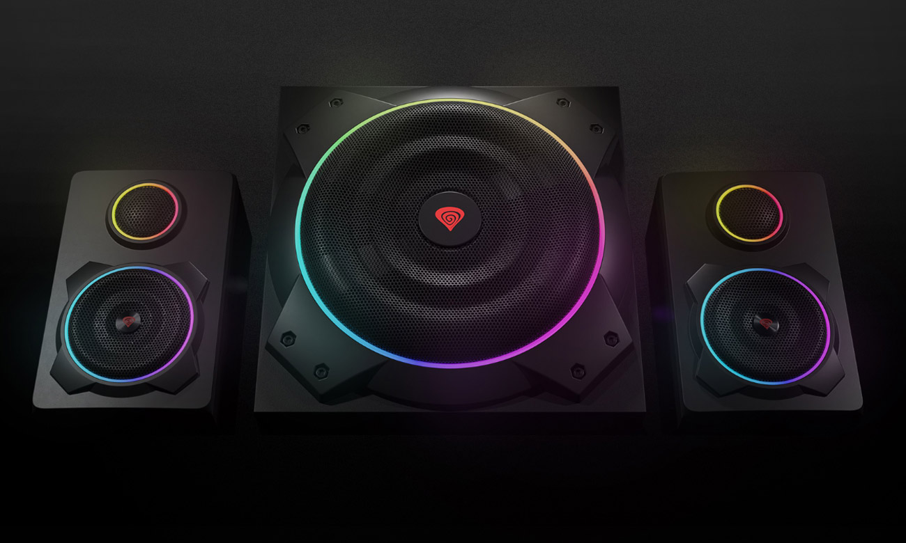 Głośniki Genezis Helium 800BT 60W 2.1 ARGB czarne