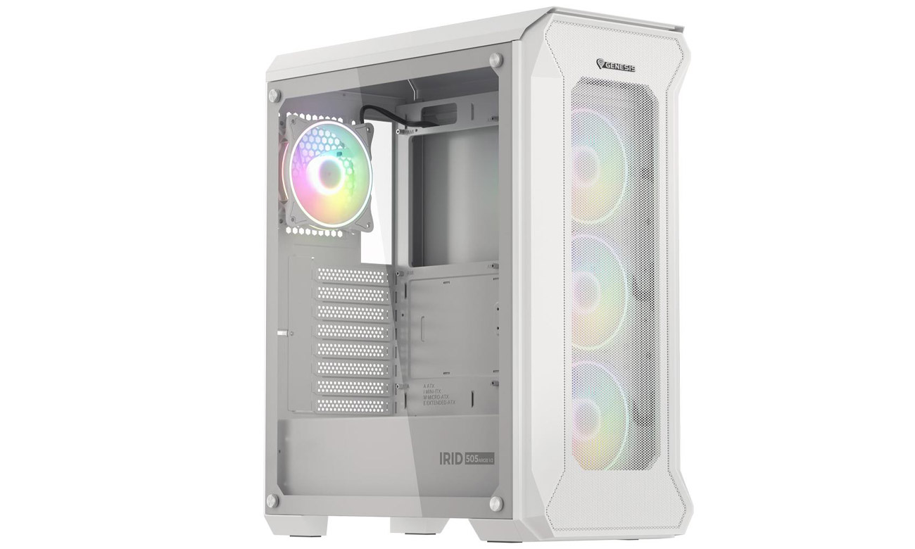 Gehäuse für den Computer Genesis IRID 505 ARGB Weiß