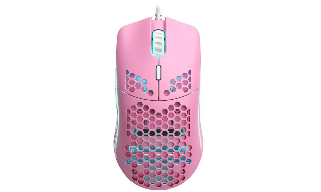 Gaming-Maus Glorious PC Gaming Race Model O- Pink - Ansicht von oben