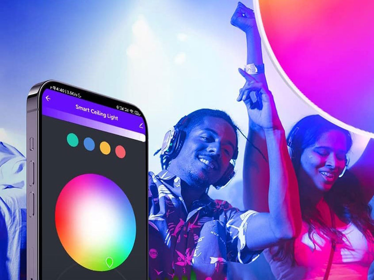 Intelligente Deckenleuchte 32 cm Wi-Fi/Bluetooth Gosund LB11 - Lifestyle-Grafik