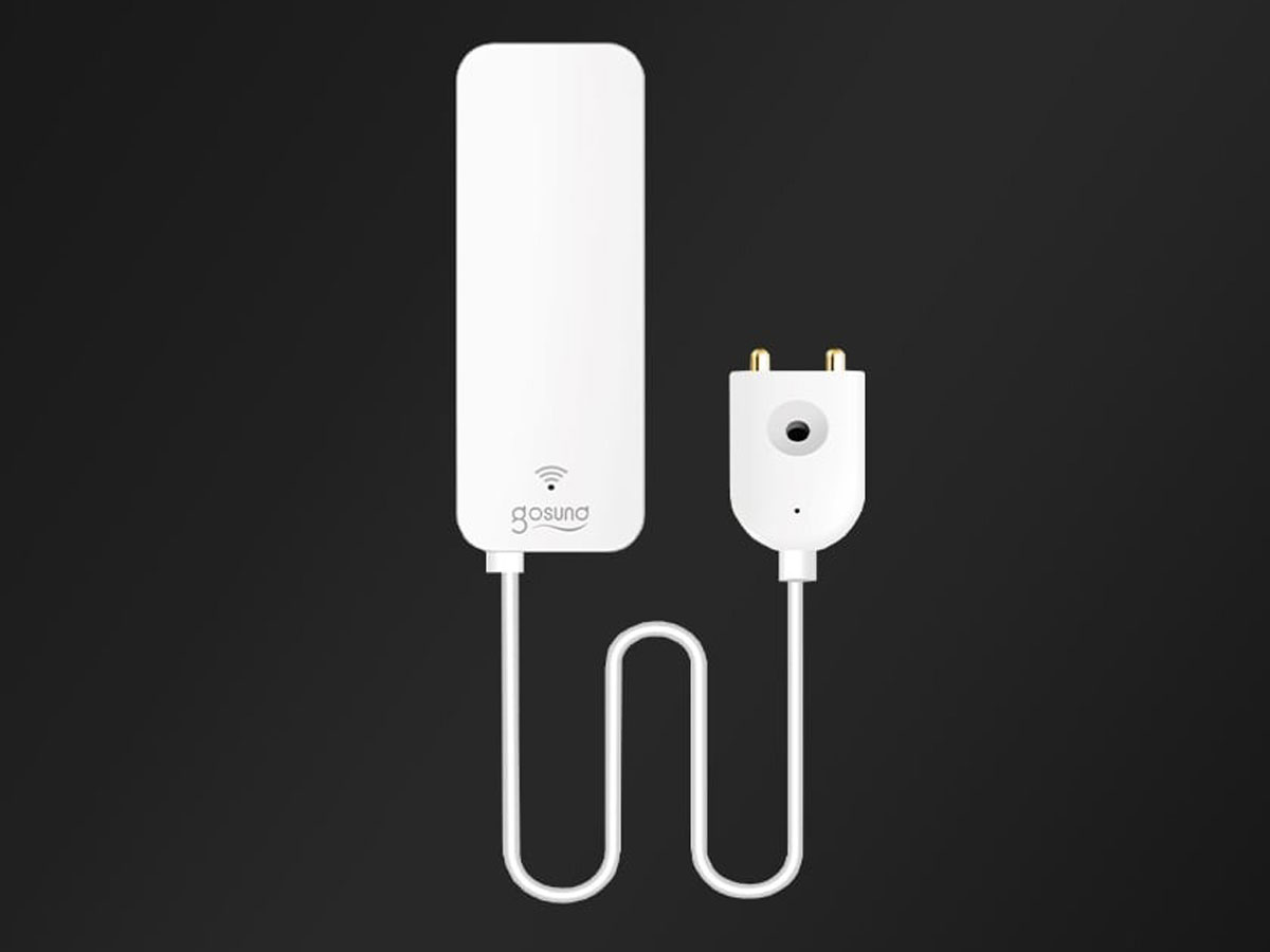 Intelligenter Wasserleck-/Überflutungssensor Gosund ST19 – Grafik mit Hintergrund