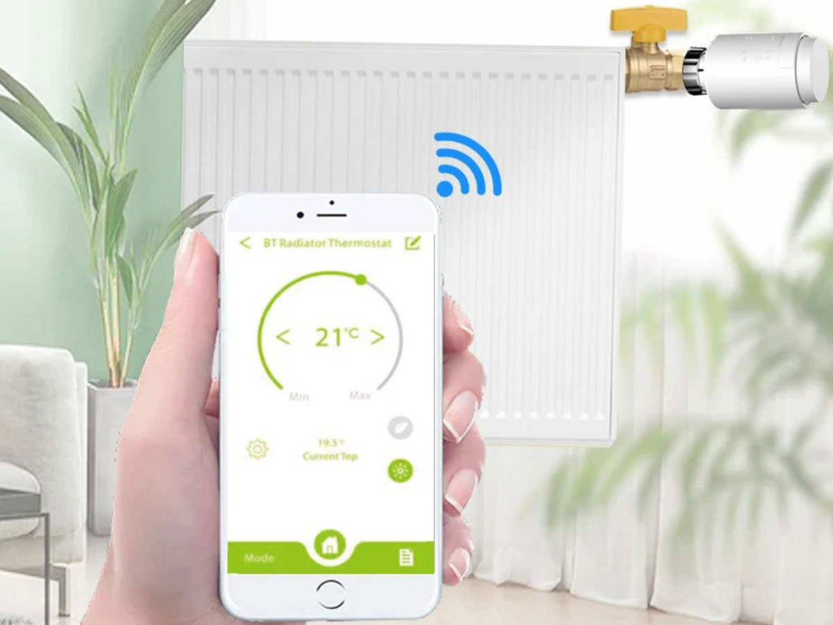 Intelligenter Bluetooth-Thermostatkopf Gosund STR1 – Lifestyle-Grafik