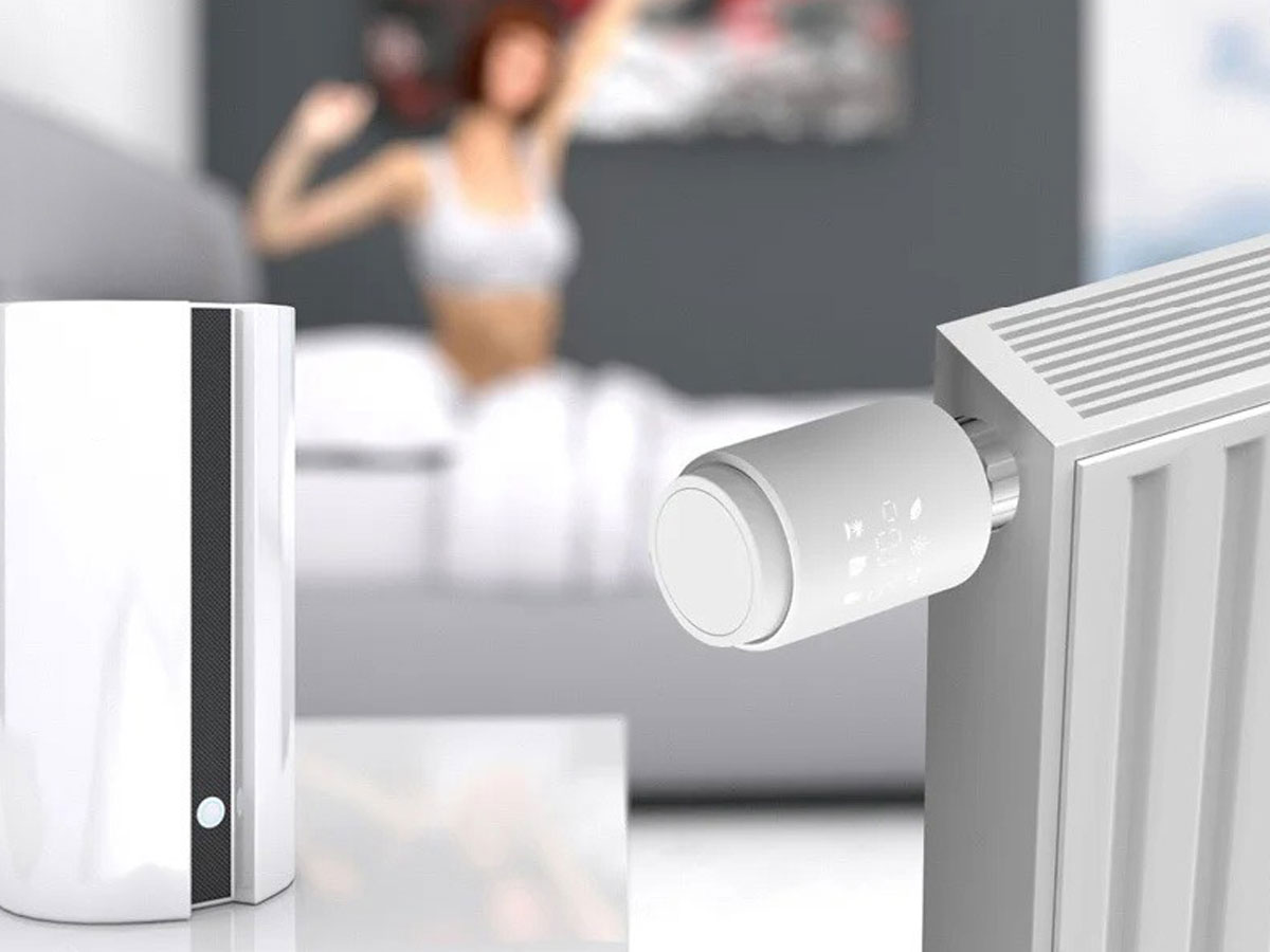 Intelligenter Bluetooth-Thermostatkopf Gosund STR1 – Lifestyle-Grafik