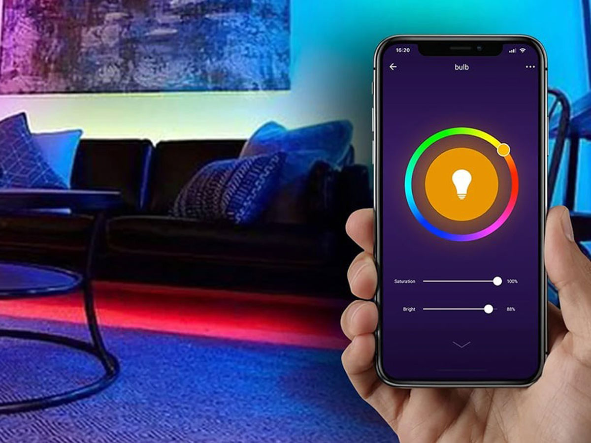 Intelligente LED-Glühbirne RGB Gosund WB4 8W 800lm – Lifestyle-Grafik