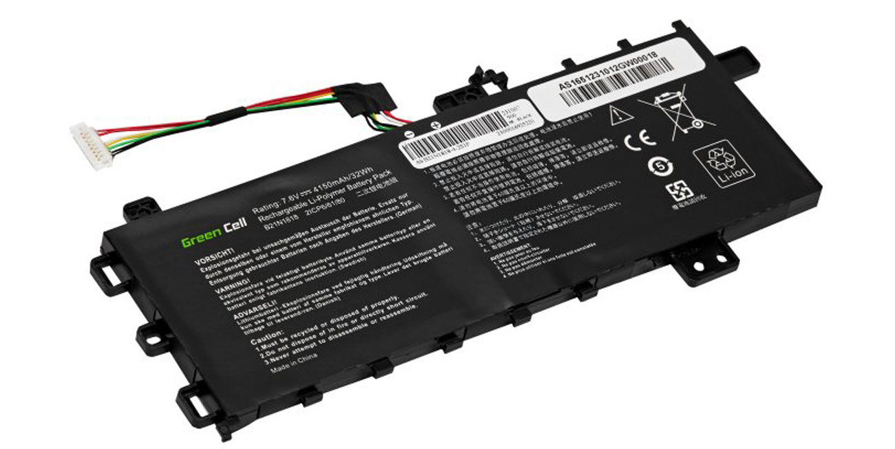 Batterie Green Cell B21N1818 C21N1818-1 für Asus VivoBook