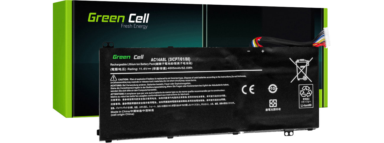 Green Cell Batterie für Acer (4605 mAh, 11.4V)