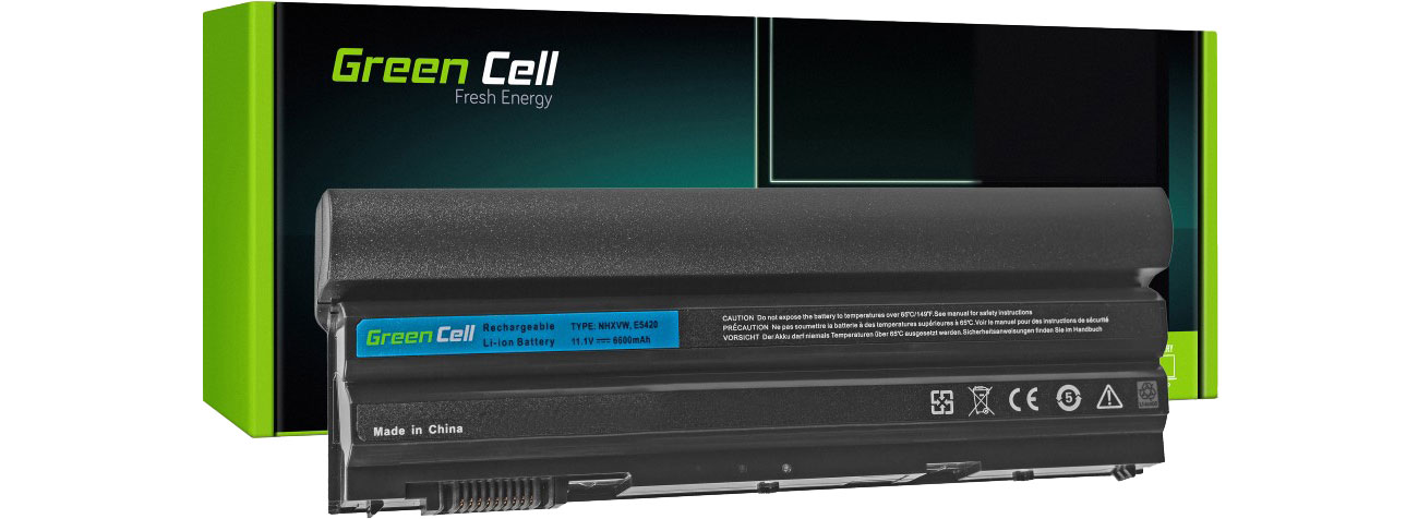 Green Cell Batterie für Dell (6600 mAh, 11.1V, 10.8V)