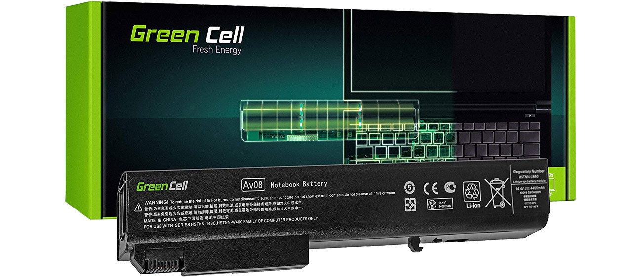 Green Cell Batterie für HP EliteBook (4400 mAh, 14.4V, 14.8V) HP15