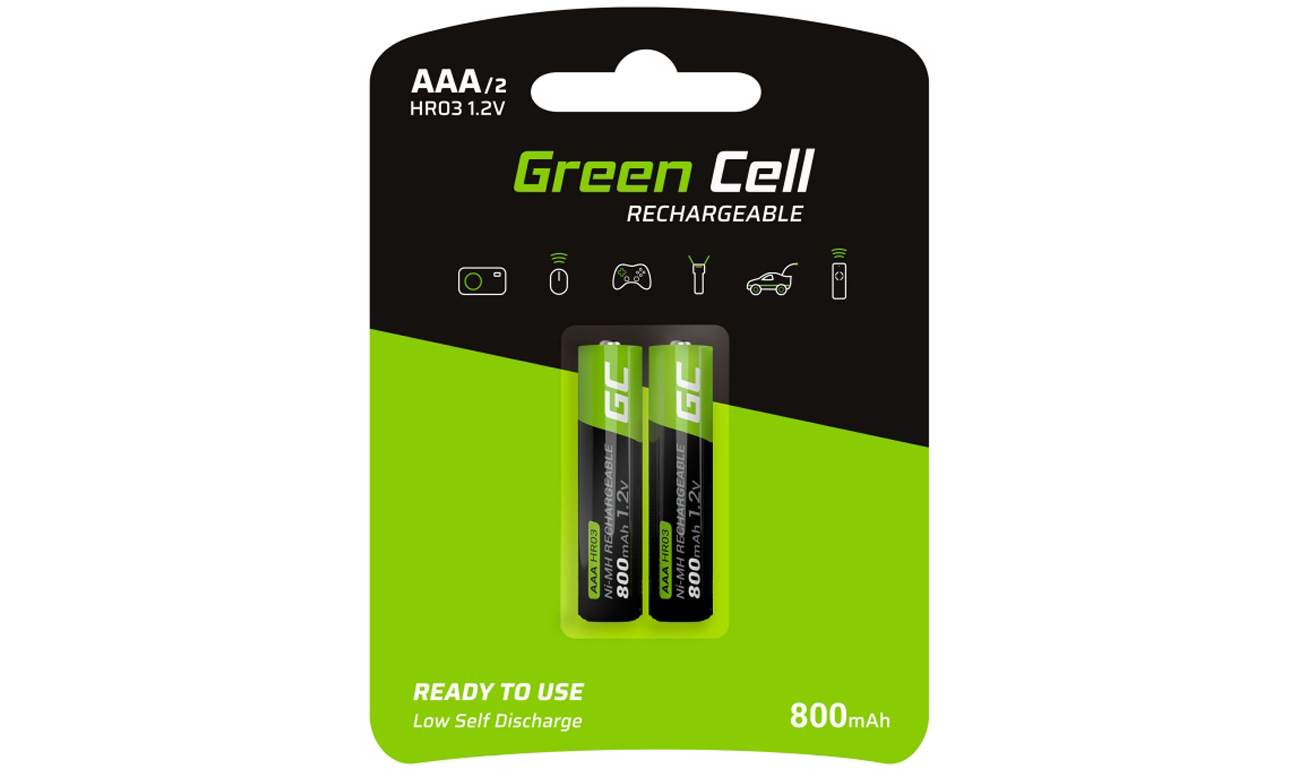 Green Cell Akkus 2x AAA HR03 800mAh GR08