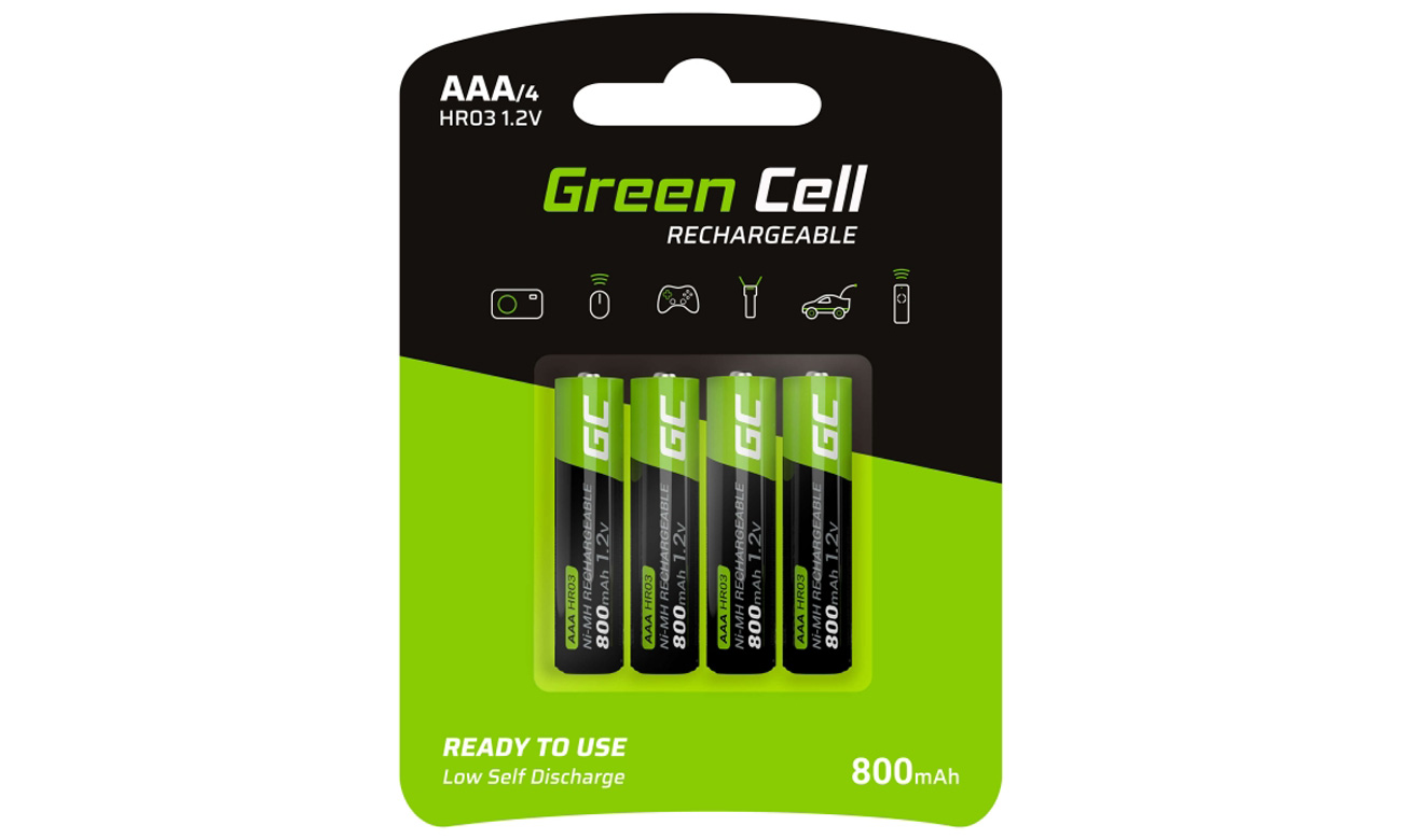 Akku Green Cell 4x AAA HR03 800mAh GR04
