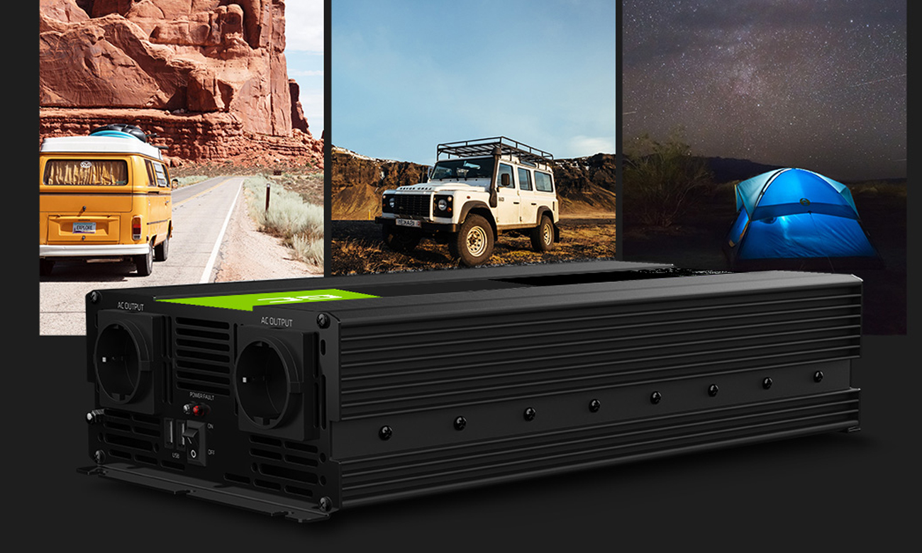 Auto-Wechselrichter Green Cell Inverter Seitenansicht