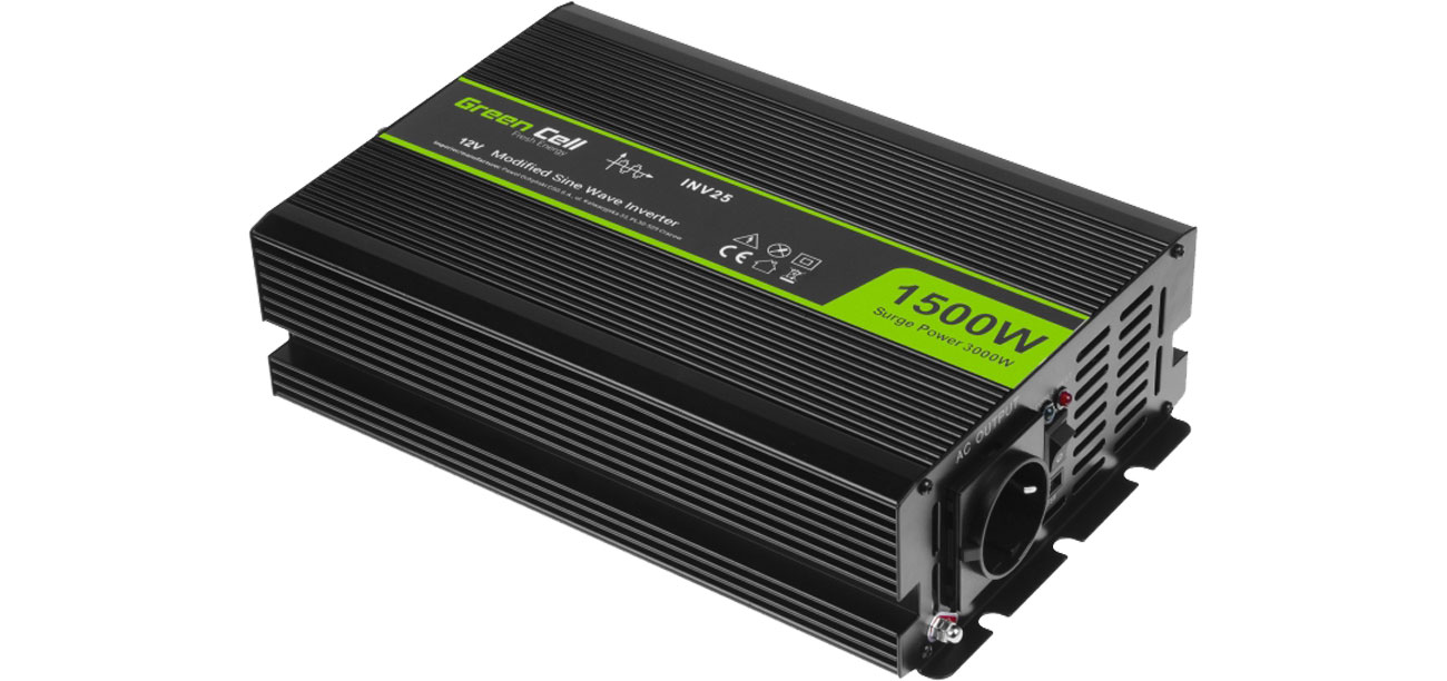 Green Cell Spannungswandler 12V auf 230V 1500W/3000W INV25