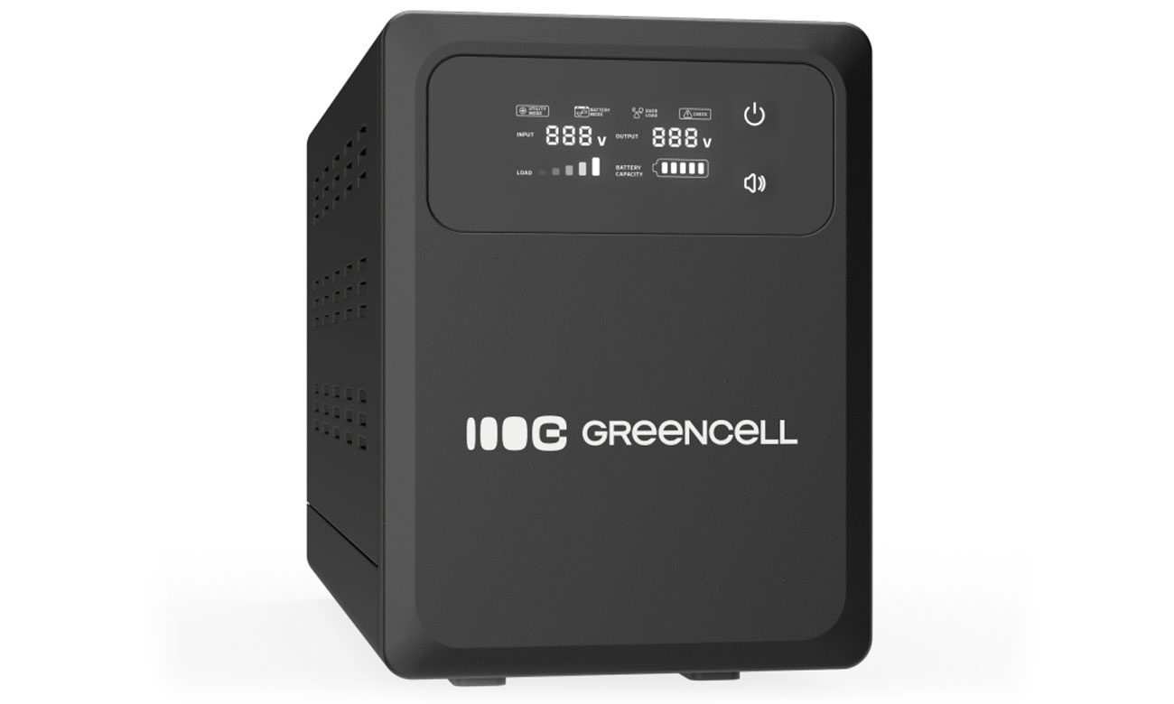 Green Cell AVR UPS 2000VA 1200W PowerCore 24 VDC mit LCD