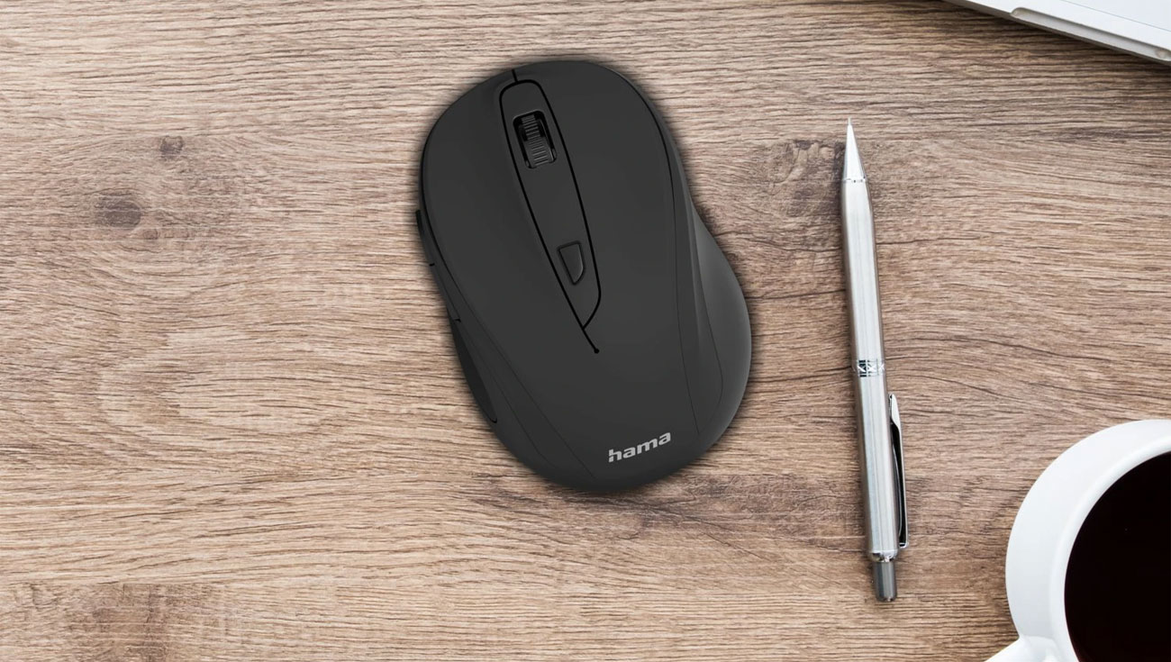 Hama MW-400 V2 Maus auf dem Schreibtisch
