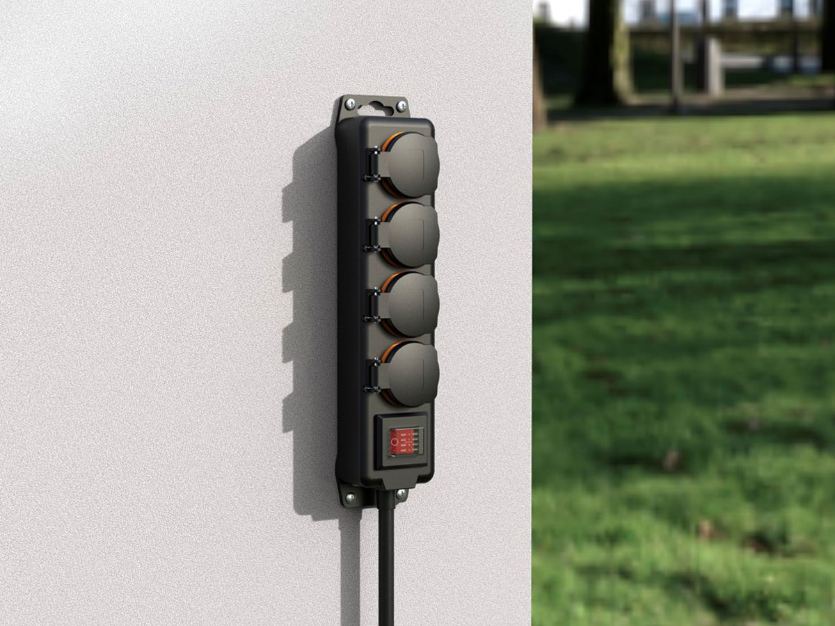 Hama Baustellen-Steckdosenleiste 4x SCHUKO 4 m 3680 W IP44