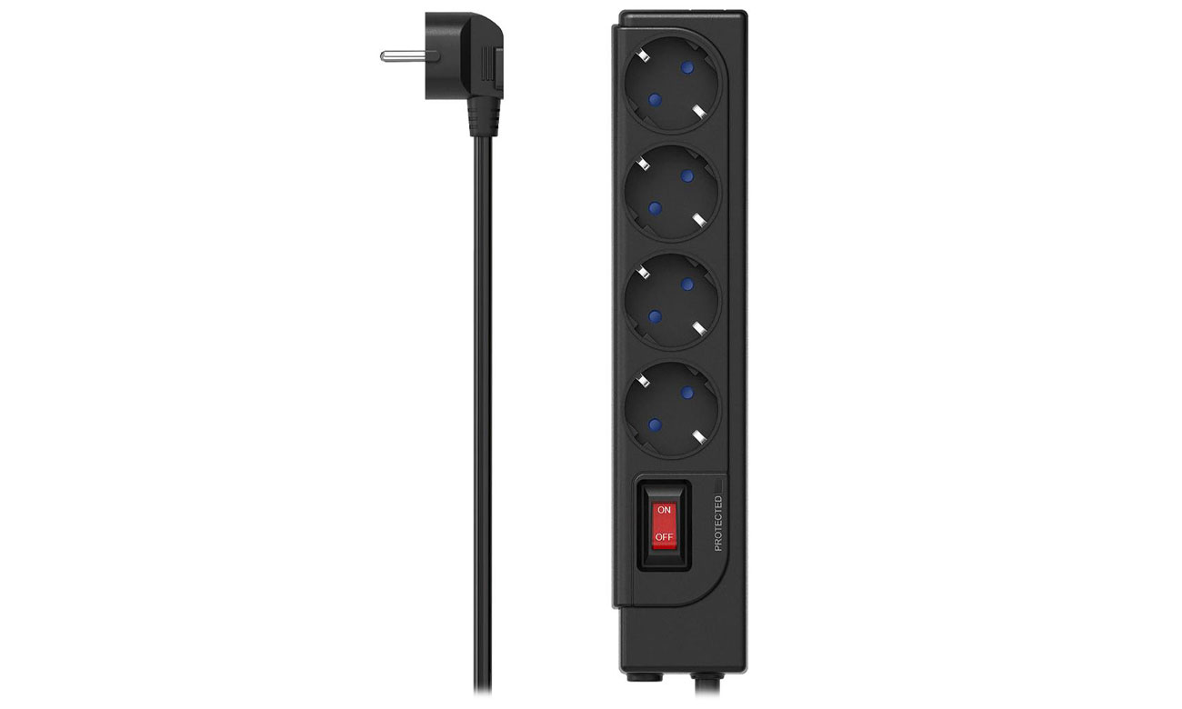 Hama Überspannungsschutz-Steckdosenleiste 4x SCHUKO 1,5 m 2500 W