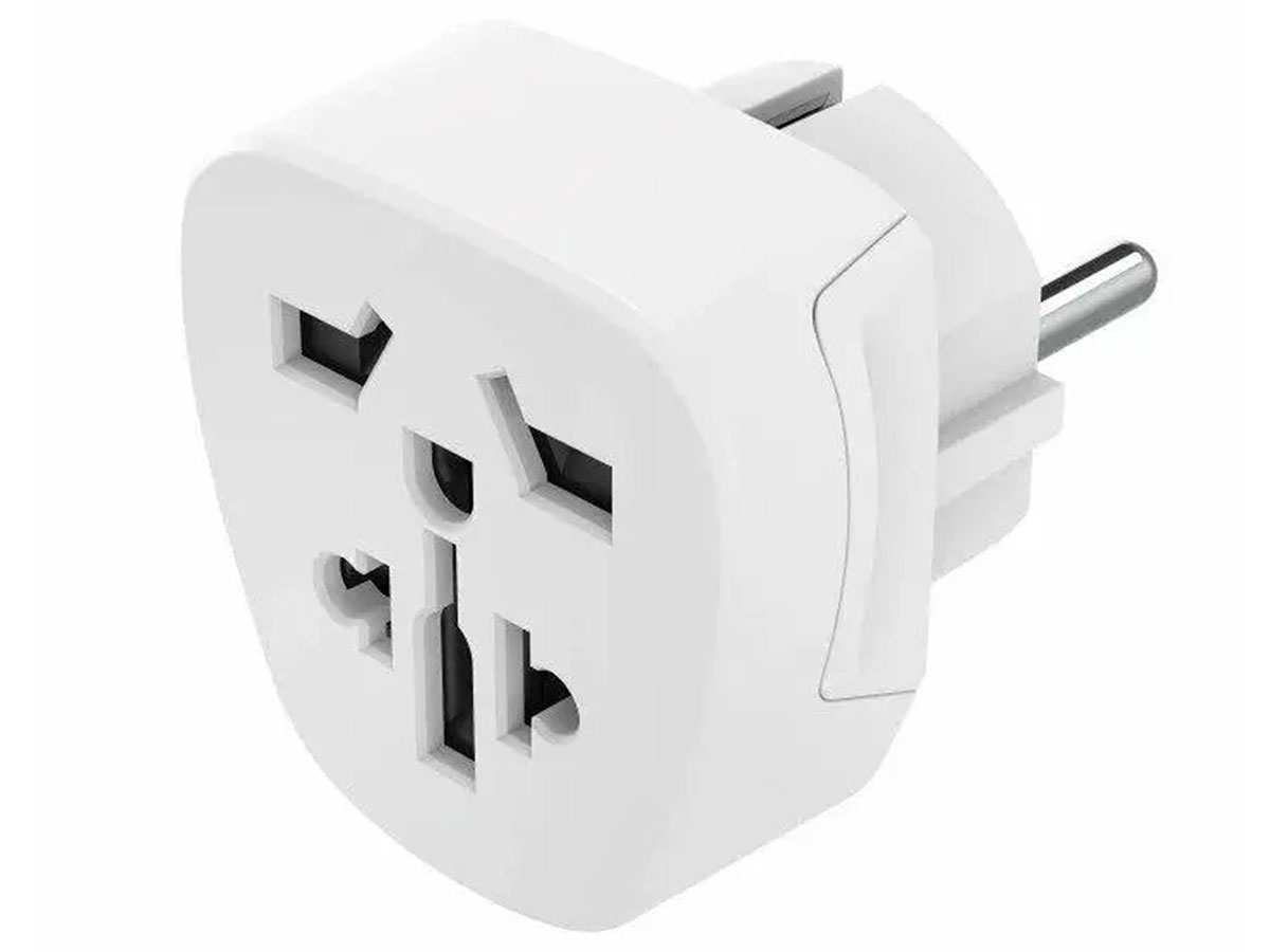 Reiseadapter Hama Basic Steckdose WORLD -> STECKER EU