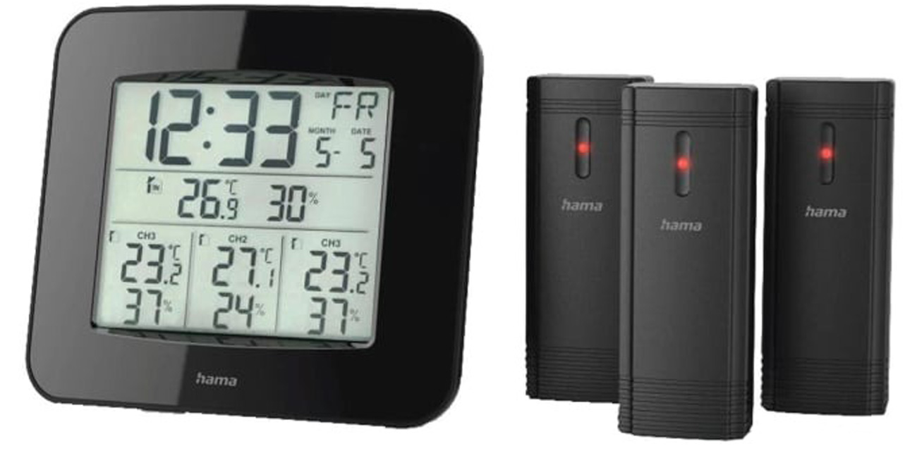 Wetterstation Hama EWS-Trio + drei Sensoren